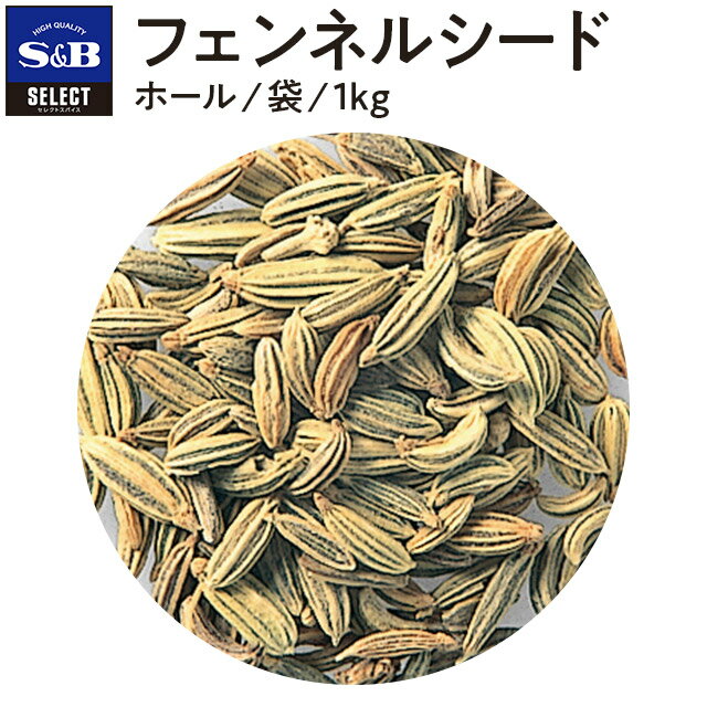 S&B セレクトスパイス フェンネルシード ホール 袋入り 1kg 業務用 エスビー食品 公式 スパイス ハーブ SELECT SPICE 茴香 ういきょう ウイキョウ 小茴香