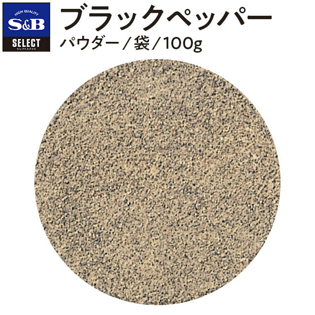 【公式】S&B ブラックペッパー パウダー 100g 袋入り セレクトスパイス 業務用 エスビー食品 公式 スパイス ハーブ コショー こしょう 黒胡椒 黒コショー 黒コショウ sb SB SB食品