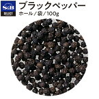 【公式】S&B セレクトスパイス ブラックペッパー ホール 袋入り 100g 業務用 エスビー食品 SB スパイス ハーブ コショー こしょう 粒黒胡椒 黒胡椒 黒コショー 黒コショウ 調味料 洋風スパイス