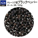 S&B マレーシア産ブラックペッパー ホール 100g 袋入り セレクトスパイス 業務用 エスビー食品 公式 スパイス コショー こしょう 黒胡椒 黒コショー 黒コショウ ブラックペッパー 粒黒胡椒