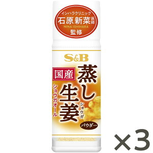 エスビー食品 国産蒸し生姜パウダー4.5g×3個セット【しょうが/ジンジャー/粉末/国産/瓶/ショウガオール/飲み物/SB/S&B/SB/S＆B/エスビー/アレルギー/業務用/楽天/通販】