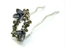 【無くなり次第終了】コーム かんざし フラワー＆リーフ 2本足夜会巻きコーム コーム 夜会巻き コーム かんざし コーム