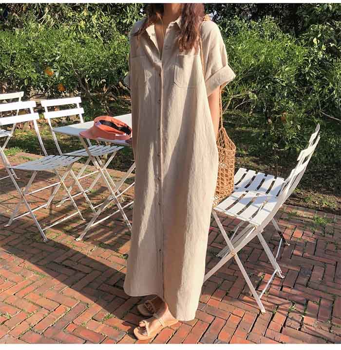 シャツワンピース ロングシャツワンピース ロングワンピ レディース 春夏 ワンピース ロング丈 シャツ 羽織り 半袖 五分袖 シンプル 2way オーバーサイズ 紫外線対策 冷房対策 通勤 きれいめ 20代 30代 40代