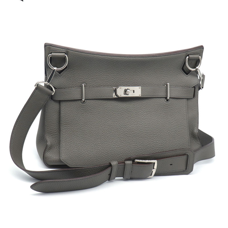 [返品OK] エルメス ジプシエール34 □P刻印 2012年製 トリヨンクレマンス エタン ブルーニュイ バイカラー ショルダーバッグ 【中古】【送料無料】