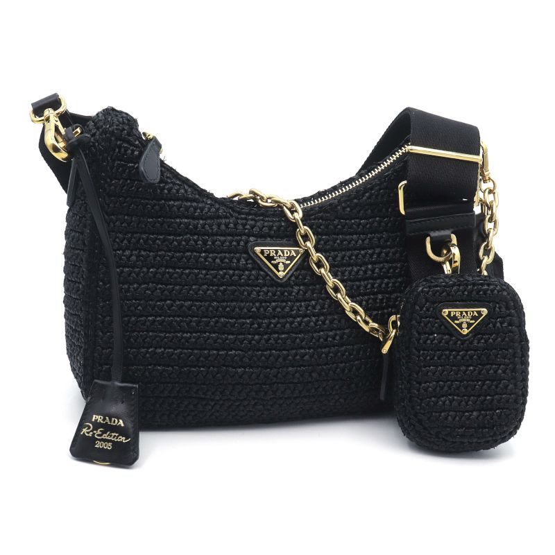 おすすめ☆大人気【Prada】 ブラックストローハンドバッグ 楽天市場】プラダ ストロー バッグの通販