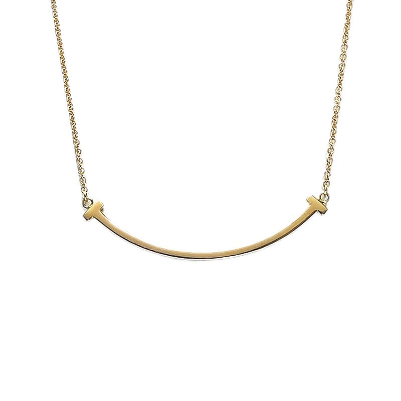 [返品OK] ティファニー ティファニーT スマイルペンダント スモール 60011678 K18RG Tスマイルネックレス ローズゴールド 地金3g 【中古】【送料無料】のサムネイル