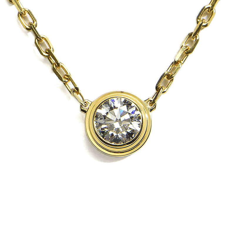 [返品OK] カルティエ ダムールネックレス ラージモデル B7215500 K18YG ダイヤモンド ディアマンレジェ..