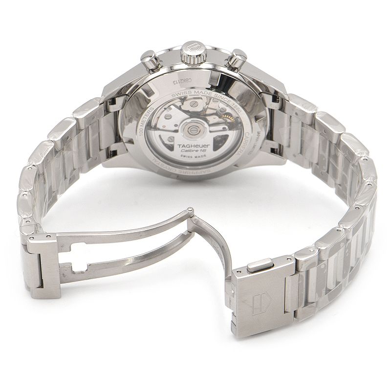 [3年保証/返品OK] タグホイヤー メンズ カレラ CBK2113.BA0715 クロノグラフ 箱保 日本限定 ブラック 黒文字盤 自動巻き 腕時計【中古】【送料無料】