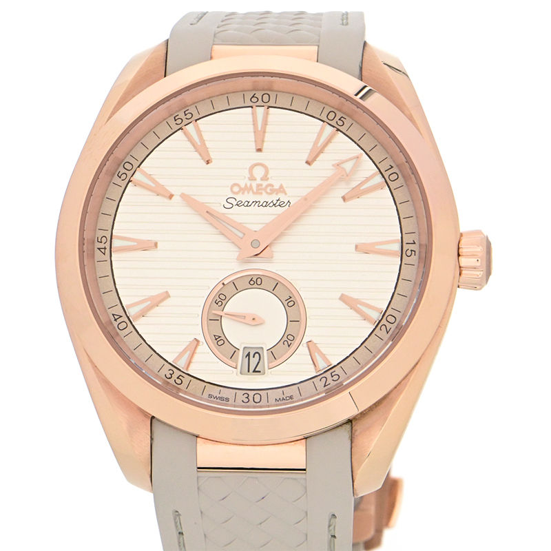 [3年保証/返品OK] オメガ メンズ シーマスター アクアテラ150M 220.52.41.21.02.001 K18PG 箱保 日付 シルバー 自動巻き 腕時計【中古】【送料無料】