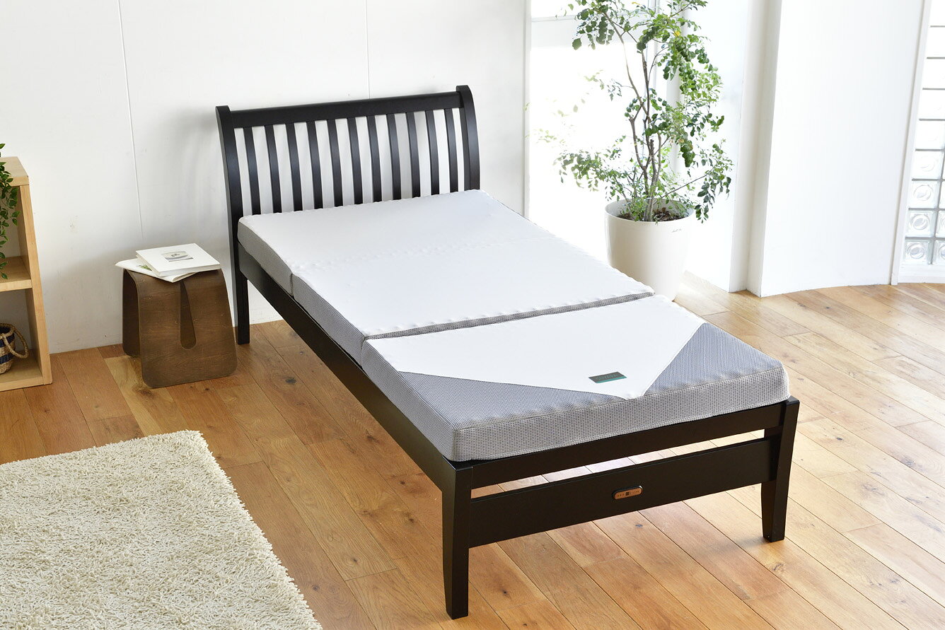 西川 スヤラ ラクラ SUYARA 3つ折り マットレス シングル 97×200×9cm 160N SU-02 日本製 246010508 [2]