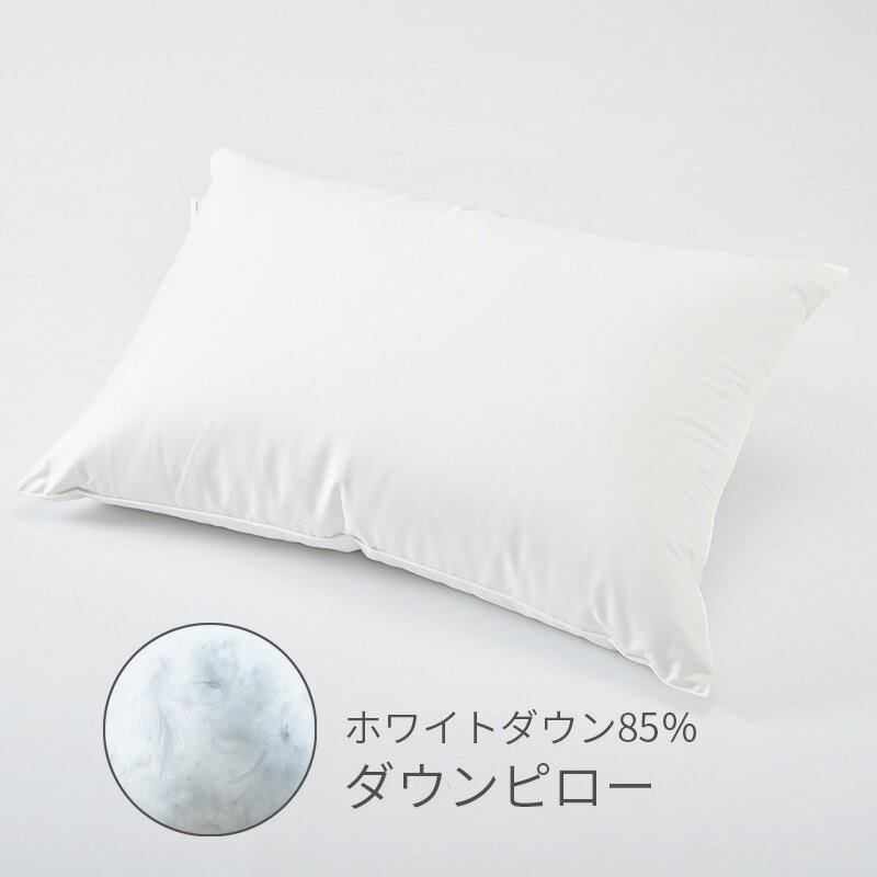 西川 ダウン ピロー ホワイトダウン85％ フェザー15％ 50×70cm 日本製 EH22159005