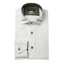 ワイシャツ 形態安定 長袖 白 ホワイト ドビー マイター衿 ワイド 標準 レギュラーフィット シャツハウス メンズ ドレスシャツ 2404ft 24FA