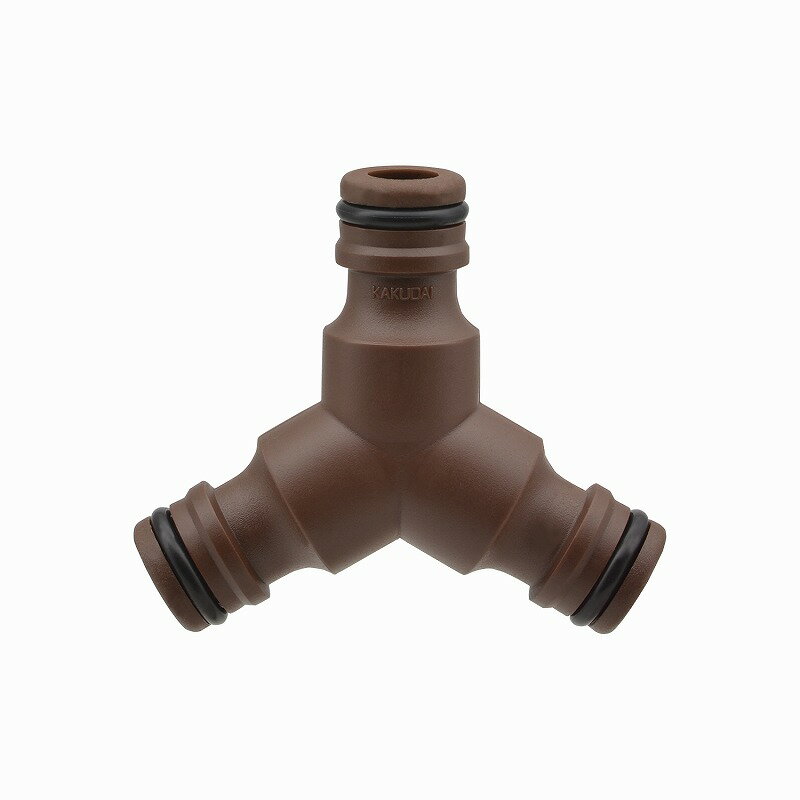 GAONA ガオナ KAKUDAI カクダイ 【GA-QA085】 三方ニップル 分水 分岐 散水 ホース Y型 三股 ワンタッチ 取り付け