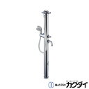 カクダイ KAKUDAI【624-217】共用ステンレス双口シャワー混合栓柱(ペット用)