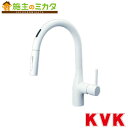 KVK【KM6071ECM4】シングルシャワー付混合栓(センサー付)(eレバー)マットホワイト 混合水栓 蛇口