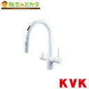 KVK【KM6091SCECM4】ビルトイン浄水器用シングルシャワー付混合栓(センサー付)(eレバー) マットホワイト 混合水栓 蛇口