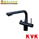 KVK【KM6131DECM5】ビルトイン浄水器用シングルシャワー付混合栓(センサー付)(eレバー) 電池 マットブラック 混合水栓 蛇口