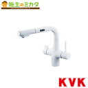 KVK【KM6131DSCECM4】ビルトイン浄水器用シングルシャワー付混合栓(センサー付)(eレバー) 電池 マットホワイト 混合水栓 蛇口