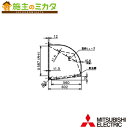 三菱【W-60KSDAM】※産業用送風機別売 有圧換気扇用部材 SUS製ウェザーカバー 防火ダンパー・防虫網付(2)