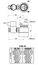 三栄水栓 SANEI 【B98-A】 シングル混合栓用分岐アダプター 三栄用 混合水栓