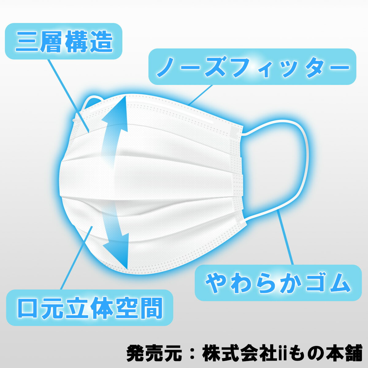 【ケース販売 2400枚セット(50枚入り×48箱)】【全国マスク工業会認証品】三層構造 口元空間ドーム型マスク 立体プリーツ型 大人用 普通 ふつうサイズ 50枚入 白 ホワイト 検査合格品 柔らか平ゴム採用【送料無料】