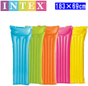 【全国送料無料】INTEX エコノマット 浮輪 うきわ ウキワ 浮き輪 浮具183×69cm 日本正規品 インテックス インテックス 一人用 エアーマット ウォーターフロート オレンジ イエロー ブルー グリーン ピンク 大人用【色指定不可】【サマーセール】