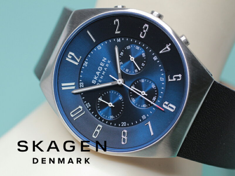 スカーゲン SKAGEN 腕時計 グレーネン クロノグラフ GRENEN CHRONOGRAPH SKW6820 クォーツ 42ミリ ステンレスケース レザー 北欧 シンプル 正規品