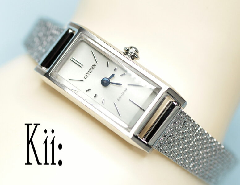 Kii: キー シチズン CITIZEN ソーラー エコドライブ レディース 腕時計 長角ケース EG7040-58A 国内正規品 送料無料(2)