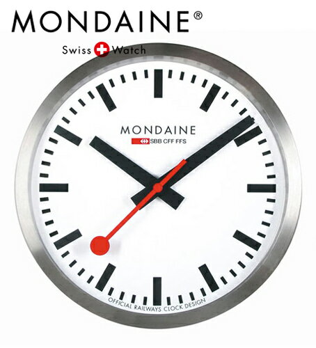 モンディーン MONDAINE ウォールクロック ホワイト 壁掛け時計  正規品 送料無料