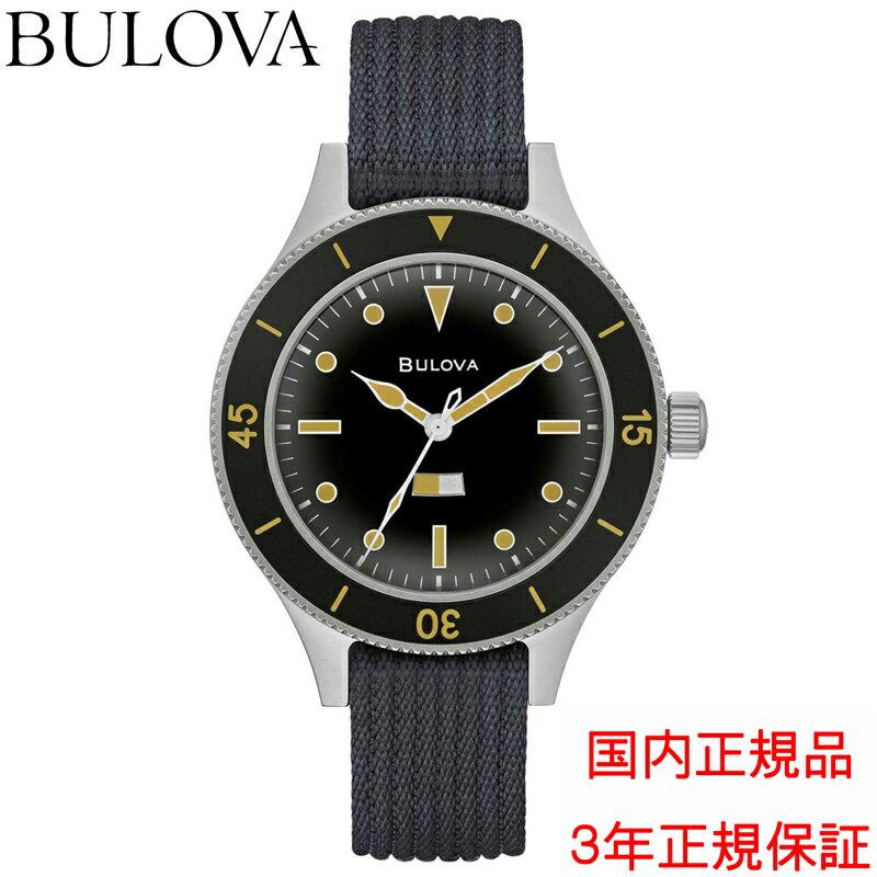 ブローバ 腕時計 メンズ ブローバ BULOVA 腕時計 自動巻き アーカイブシリーズ ミルシップ MIL-SHIPS 米海軍へ提供した伝説のプロトタイプ時計の復刻モデル 98A266 国内正規品 メーカー3年間保証 送料無料