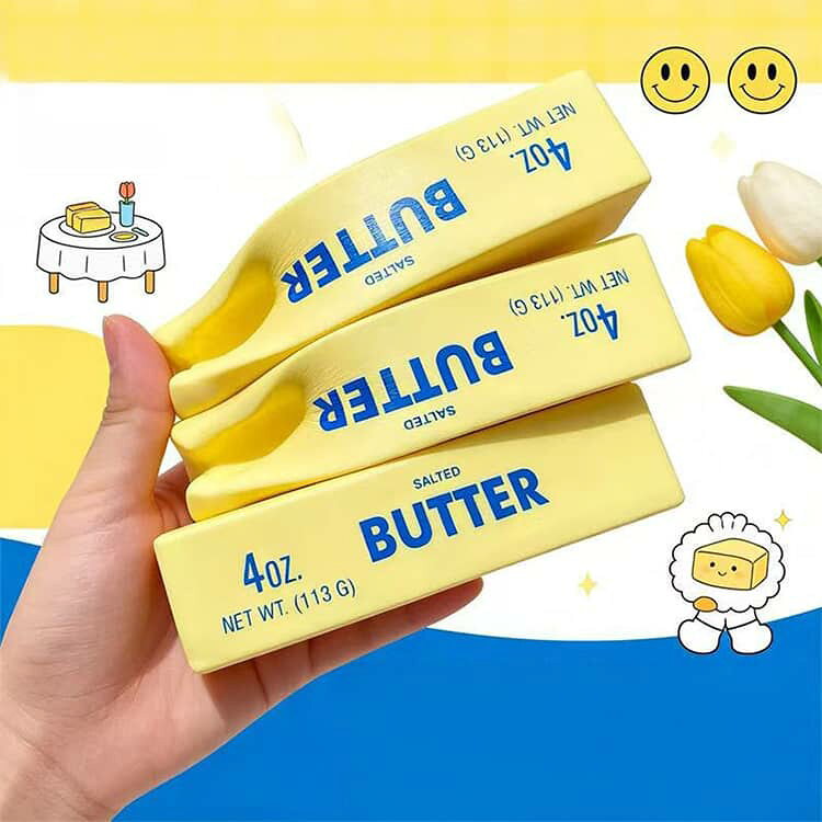 おもちゃ 【2個セット】スクイーズ 大きめ 【2個セット】スクイーズ 握る スクイーズ バター 大人 低反発 13cm 触感 ストレス解消 グッズ 減圧おもちゃ 柔らかい 粘土 風 癒し かわいい もちもち 子供 オフィス 持ち運び クリスマス プレゼント e-shop55-10009267 EK-shop楽天市場店 サンプル画像3