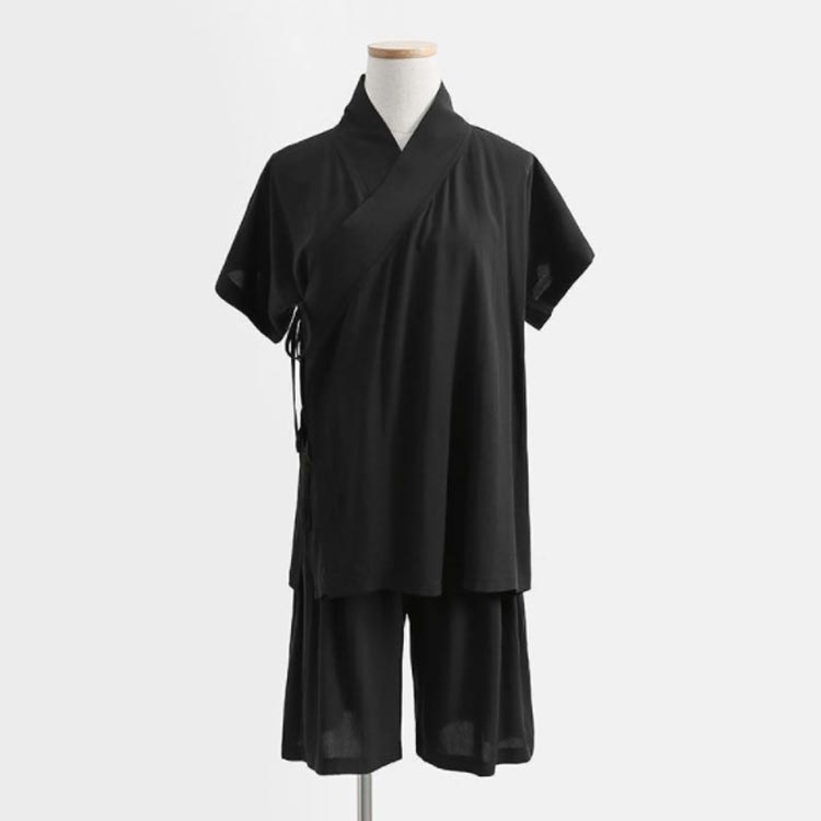 襦袢 シャツ 半袖 浴衣 ハーフパンツ 着物 メンズ レディース 上下セット セットアップ インナー 和装 初心者 下着 肌着 男女兼用 ホワイト ブラック