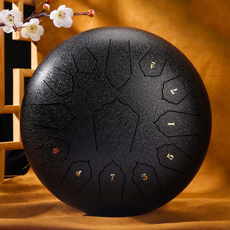 スリットドラム スチールタングドラム 13音 12インチ 3点セット 金属ドラム 打楽器 マレット 収納バッグ付き 瞑想 ヨガ 禅 13音 12インチ 送料無料