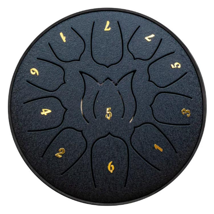 スリットドラム 6インチ 11音スチールタングドラム ミニ タングドラム ヒーリング 癒し セラピー 瞑想 ヨガ 小さい 演奏 初心者 子供 キッズ プレゼント 音育 楽譜付き 収納バッグ付き 楽器 送料無料