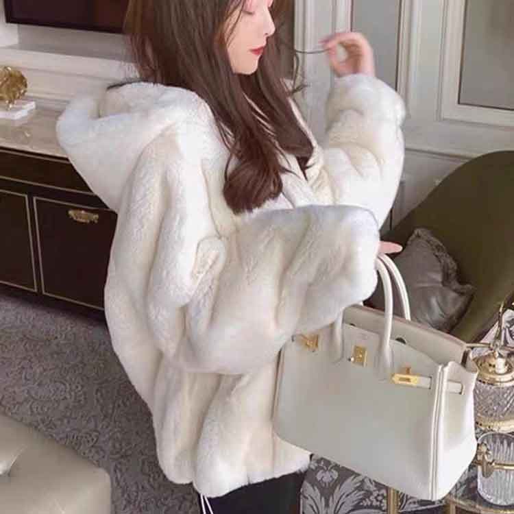 フード付き 防寒 と の 2タイプ コート レディース ファーブルゾン フェイクファー ブルゾン ファーコート エコファー パーカー ハイネック アウター ハイネック モコモココート ボアパーカー フリースジャケット 厚手 体型カバー