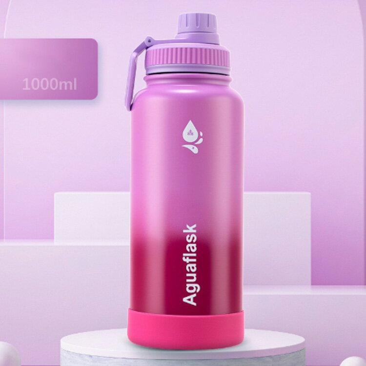 魔法瓶 マグボトル ステンレス 保冷 保温 1リットル ボトル ハンドル付き 直飲み 広口 漏れ防止 真空断熱構造 スポーツボトル ステンレスボトル 洗いやすい ステンレスボトル ボトル 軽量 1000ml 持ち運び 水分補給 旅行 キャンプ