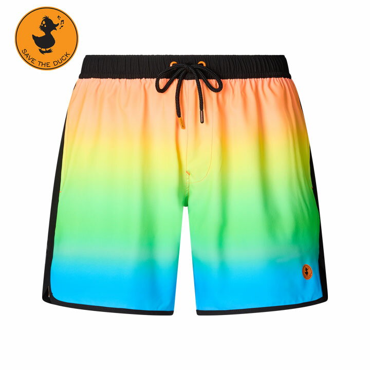 Save The Duck セイブ ザ ダック MENS CARVALHO SWIM TRUNKS IN FLUO MACRO メンズ 水着 カジュアル アウトドア スウィムウェア プール 海水浴