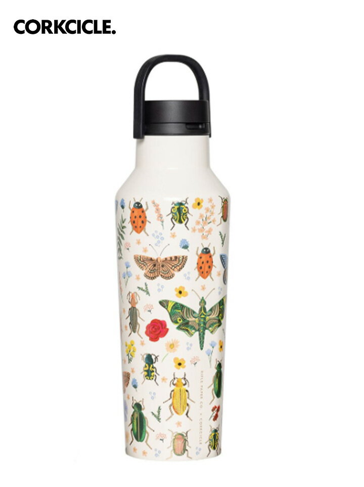 乐天商城 - CORKCICLE コークシクル Sport Canteen - 20oz Rifle Paper - Curio Cream タンブラー 水筒 おしゃれ マイボトル 保冷 保温 軽量 ステンレスボトル おしゃれ アウトドア レジャー キャンプ グランピング
