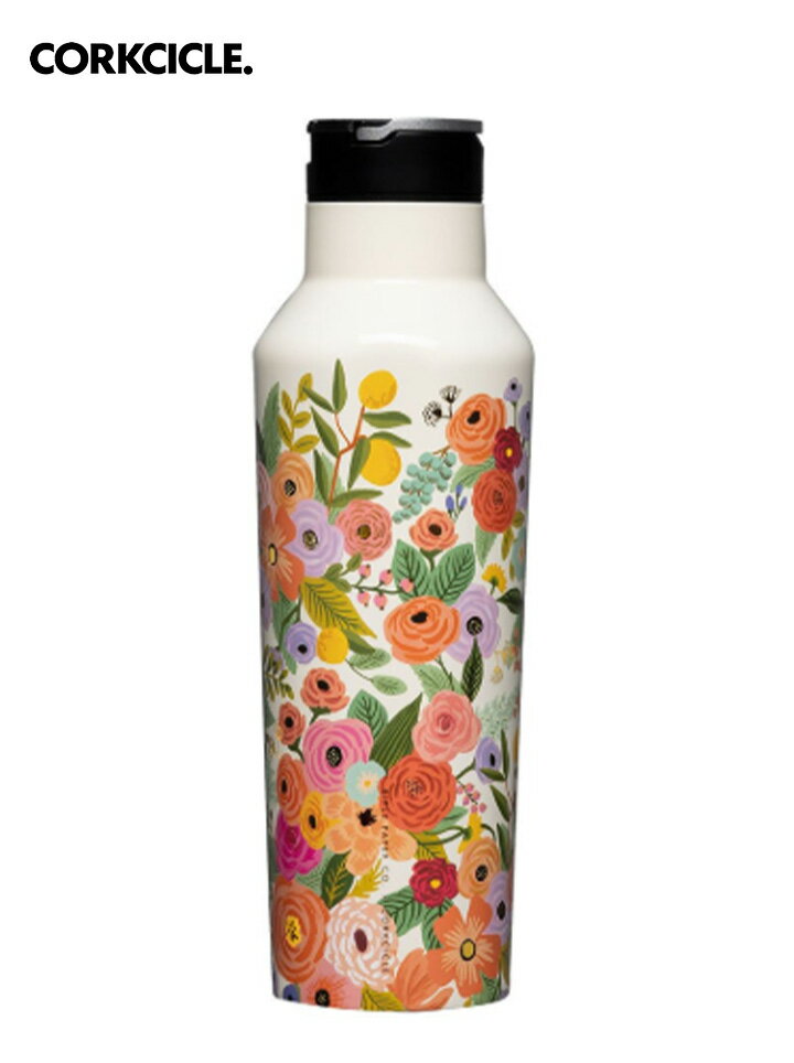 樂天商城 - 【送料無料】CORKCICLE コークシクル Sport Canteen - 20oz Rifle Paper - Garden Party Cream タンブラー 水筒 おしゃれ マイボトル 保冷 保温 軽量 ステンレスボトル おしゃれ アウトドア レジャー キャンプ グランピング