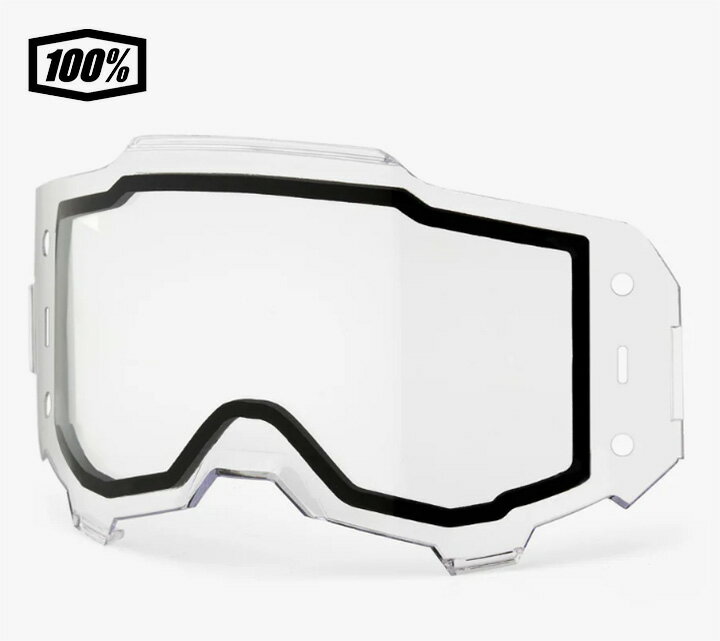 Other - 【送料無料】100％ ワンハンドレットパーセント ARMEGA®/Armatic FORECAST デュアルペーン交換用レンズ クリア モトクロス ゴーグルカバー 1s59064-00001