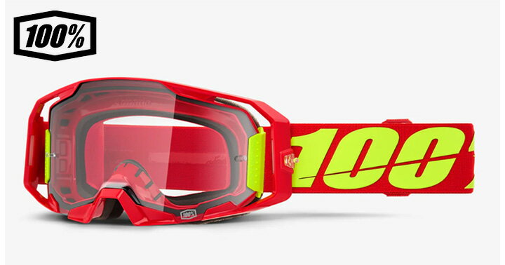 樂天商城 - 【送料無料】100％ ワンハンドレットパーセント ARmatic™ 　レッド/クリアレンズ　モトクロス サングラス ゴーグル 1s50059-00005