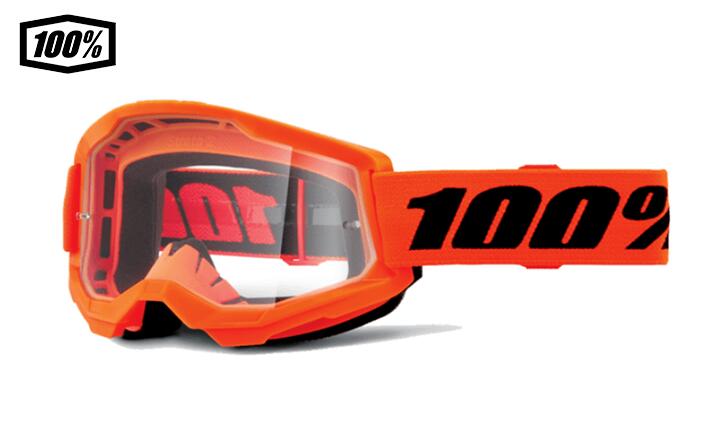 Other - 【送料無料】100％ ワンハンドレットパーセント　STRATA 2 モトクロス/MTB用ゴーグル 　ネオンオレンジ　1s50027-00015