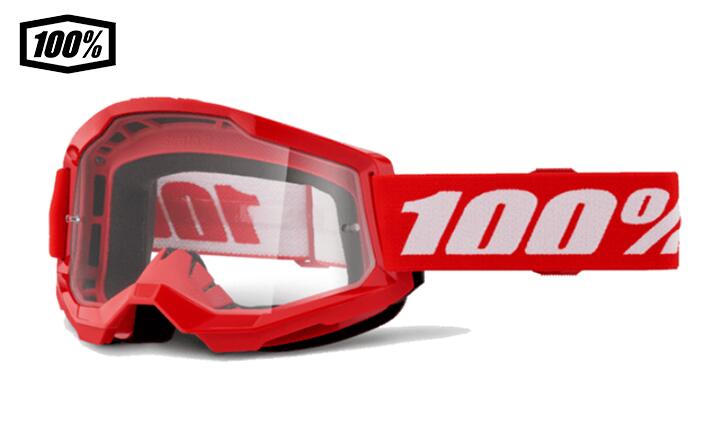 樂天商城 - 【送料無料】100％ ワンハンドレットパーセント　STRATA 2 モトクロス/MTB用ゴーグル 　レッド　1s50027-00018