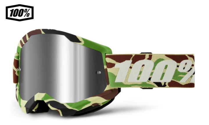 乐天商城 - 【送料無料】100％ ワンハンドレットパーセント　STRATA 2 モトクロス/MTB用ゴーグル WAR CAMO／ミラーシルバーレンズ 1s50028-00024
