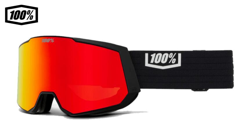 【送料無料】ワンハンドレットパーセント SNOWCRAFT XL ブラック/HiPER®レッドミラー スノー スキー 1s51002-00017