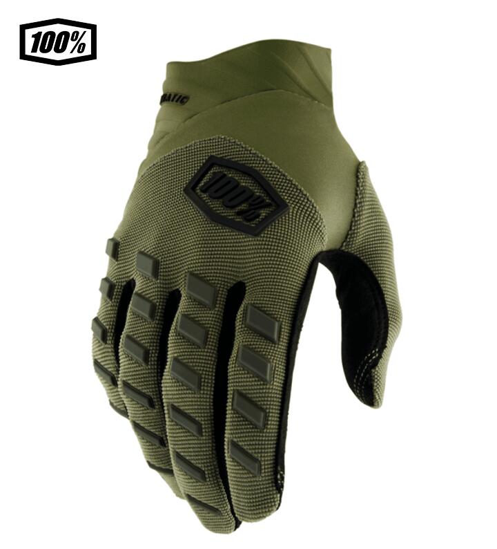 樂天商城 - 【送料無料】100％ ワンハンドレットパーセント AIRMATIC モトクロス／MTB用グローブ　Sサイズ　Army Green 　1s10000-00035