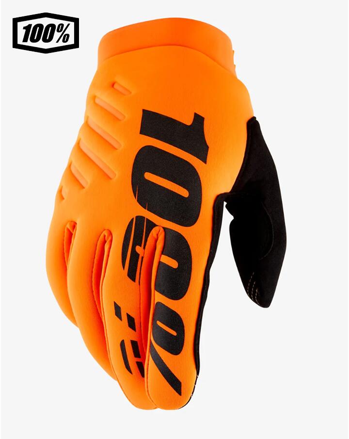 【送料無料】 ワンハンドレットパーセント BRISKER モトクロス／MTB用グローブ Fluo Orange/Black 1s10003-00010