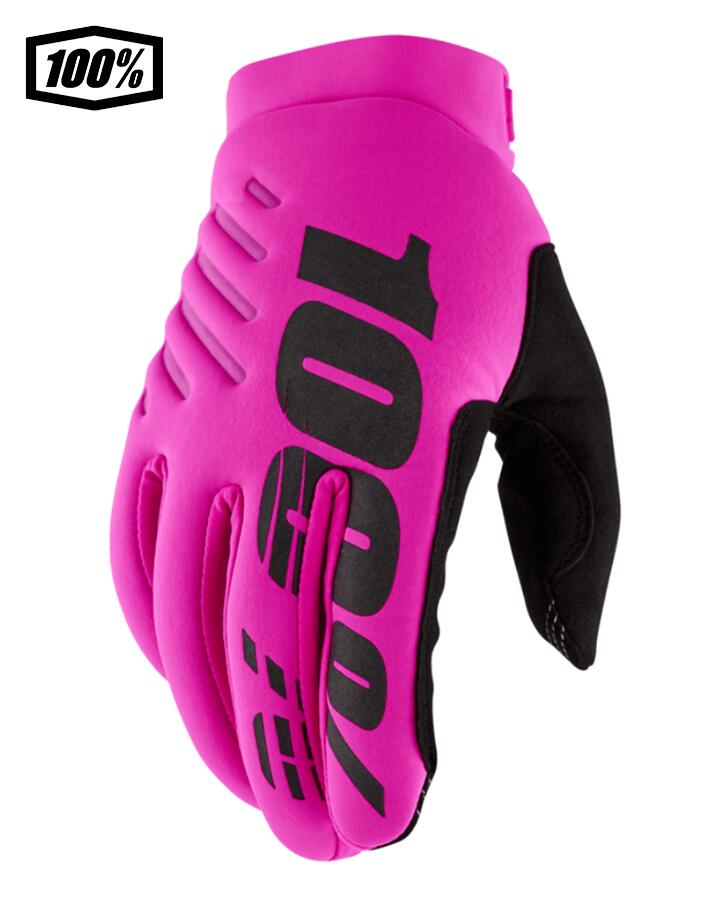 【送料無料】 ワンハンドレットパーセント BRISKER モトクロス／MTB用グローブ Neon Pink 1s10003-00025