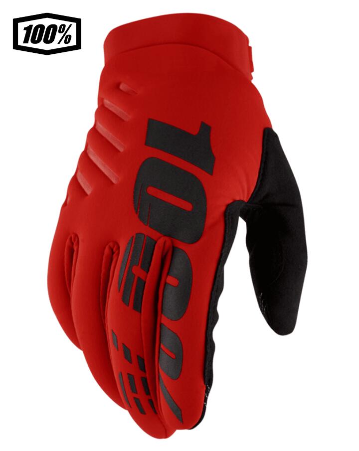 【送料無料】 ワンハンドレットパーセント BRISKER モトクロス／MTB用グローブ Red 1s10003-00025