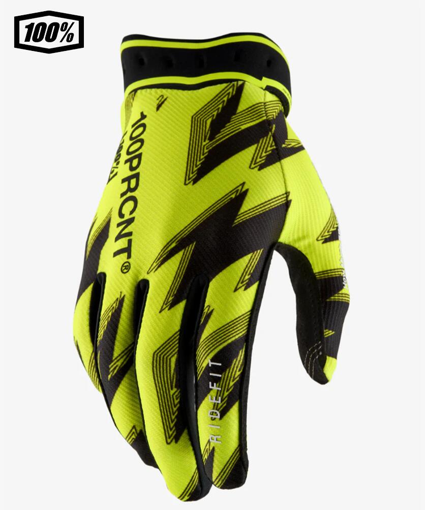 樂天商城 - 【送料無料】100％ ワンハンドレットパーセント RIDEFIT モトクロス／MTB用グローブ　Fluo Yellow/Black　1s10046-00026